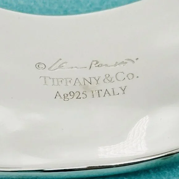 7" Tiffany & Co Left Bone Cuff Bracelet by Elsa Peretti in Sterling Silver - Picture 5 of 8